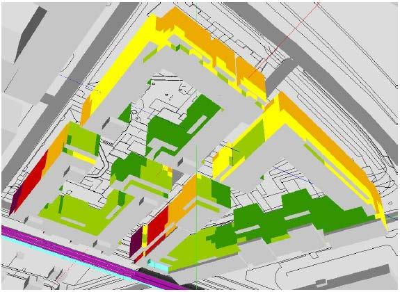 reglerar detaljplanen att det ska finnas en portik. Portiken möjliggör en passage på kvartersmark genom området i nordsydlig riktning. Portiken innebär dock att buller kan smita in på gården.