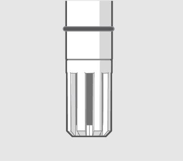 Skruva åter fast filtret, försiktigt, men inte med kraft utan enbart så att glipan sluts och o- ringen tätar mellan filter och godset i proben. Se figur 11.6.