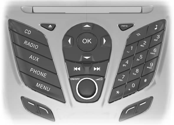 Översikt över audioenhet T A B C D E F S G R Q P H E130142 O N M L K J I A B C D E F G H I J K CD-utmatning. Se CD-spelare (sida 248). Navigeringspilar. CD-öppning. Se CD-spelare (sida 248). OK.