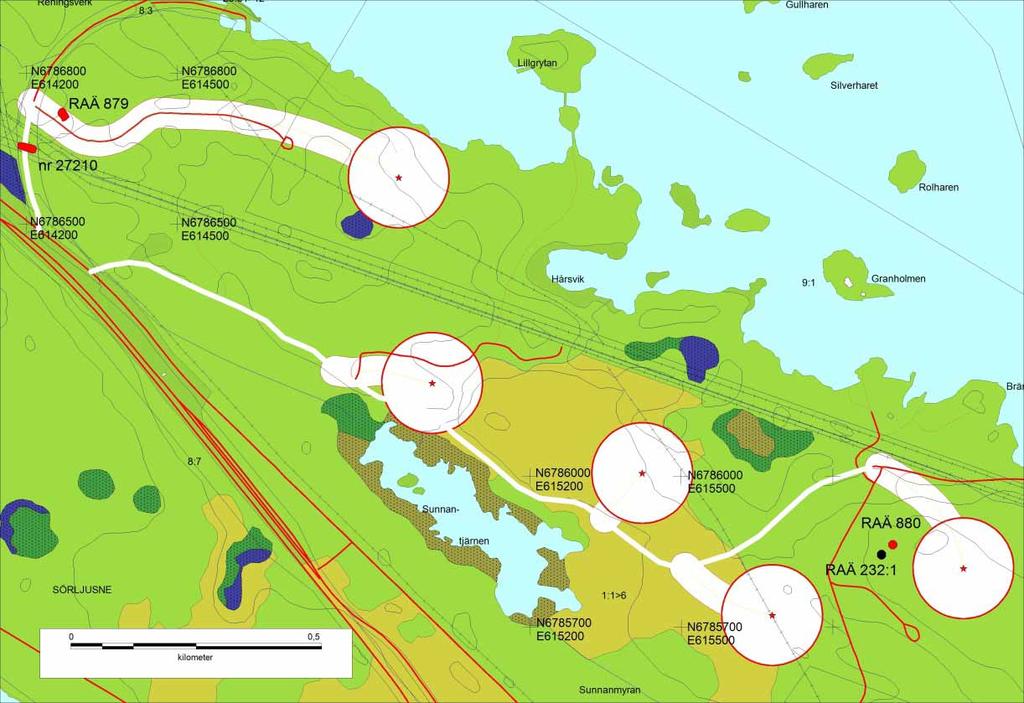 INLEDNING Länsmuseet Gävleborg har på uppdrag av Samkraft gjort en arkeologisk utredning av vindkraftparken Ljusne/Vallvik. Den planerade parken är belägen dryga en mil söder om Söderham.