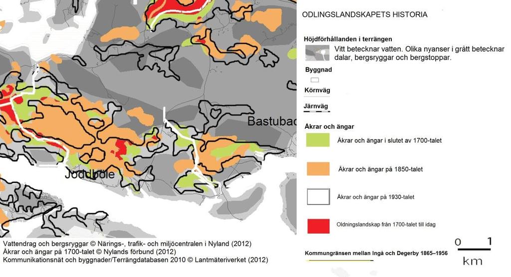 5.3.2.2 Landskapsmässigt eller regionalt värdefulla kulturmiljöer Mariebergs gård med omnejd som ligger i det granskade området går i söder samman med kulturlandskapet Snappertuna Fagervik.