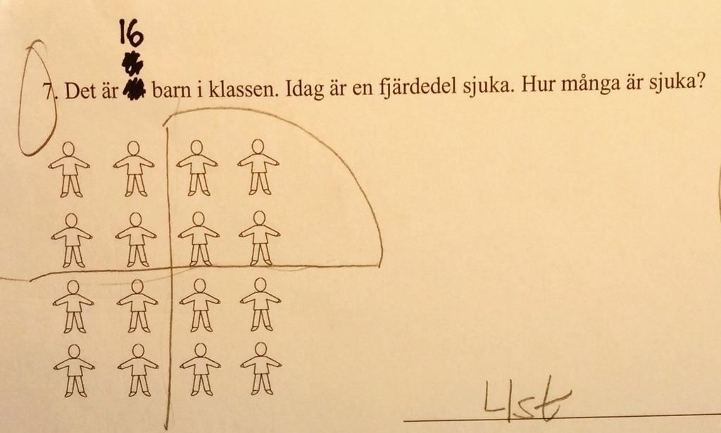 E1: Jag tror att det är för att det är tre tillsammans I: Och här då, fyran vad står den för? E1: Jag tror också att den står för hela. -Elev 1 6.2.