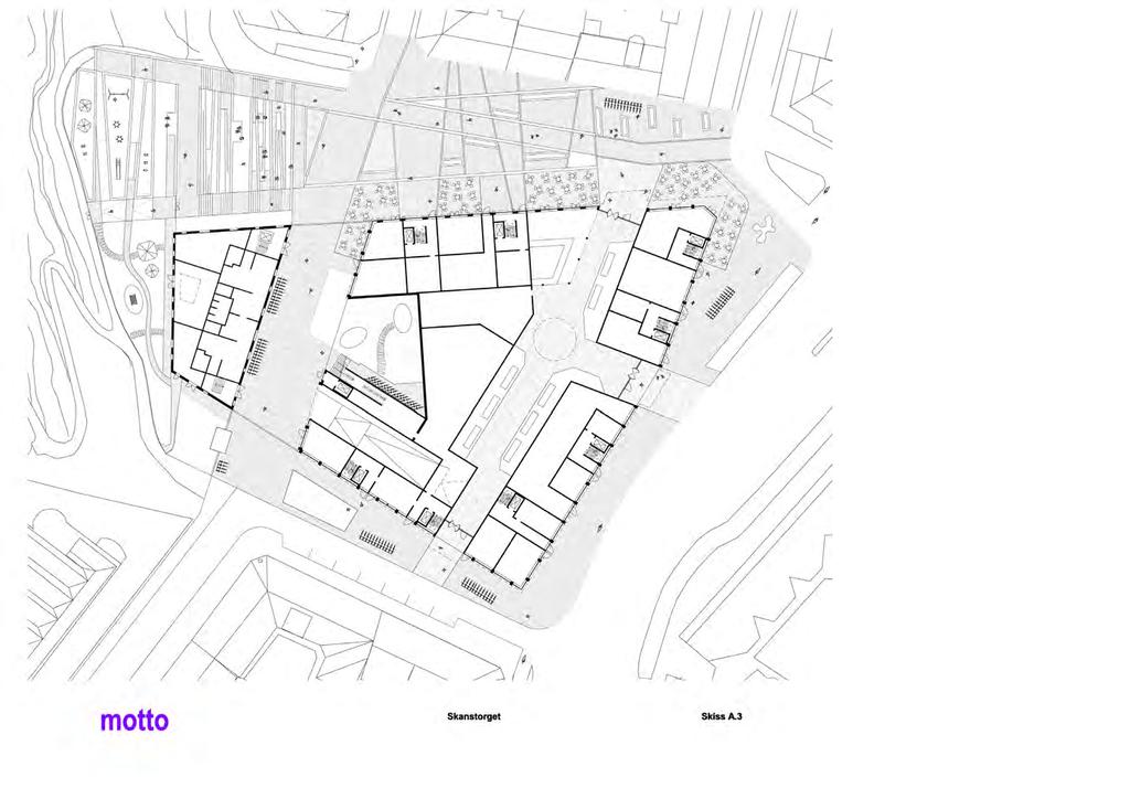 TORGET & TRAPPAN Nya Skanstorget ligger i norr, mot Haga.