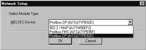 Klicka här för att skapa ett nytt projekt I menyn Select module Type väljs Profibus DP
