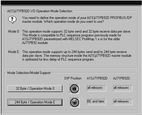 Konfiguration av nätverk med ProfiMap Observera! I ProfiMap version 2.0m och nyare går det att ändra MODE i efterhand.