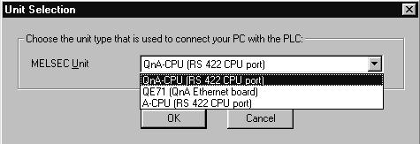 Konfiguration av nätverk med ProfiMap Välj QnA-CPU i anslutningsval.
