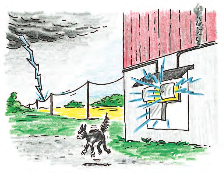 Åskskydd I lantbruket är det relativt vanligt med skador på den elektriska utrustningen samt på byggnader och inventarier till följd av åsköverspänning.