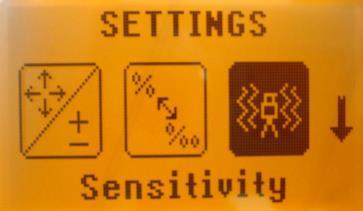 Sensitivity Selection (Välj känslighet) erbjuder tre olika