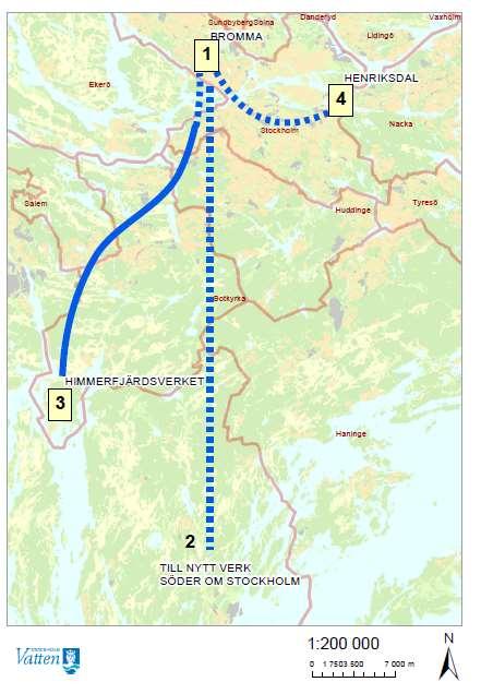 GEOGRAFISKT OMRÅDE Nedan visas en principskiss över tunnelsträckning