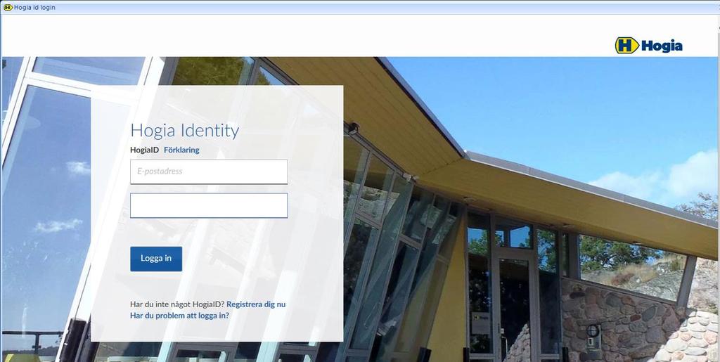 Inloggning med HogiaID i Hogia Ekonomi vid nyinstallation av version 2018.2 eller senare För att kunna logga in i Hogia Ekonomi krävs det att du har ett HogiaID.