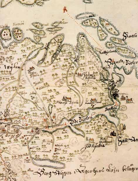 Fig. 8. Den norra delen av Geometrisk Afrijtningh Bohuslän Anno 1658.