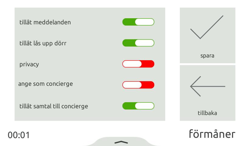 Ring en boende En portvaktsmonitor kan påbörja samtal med en icke-concierge Net2