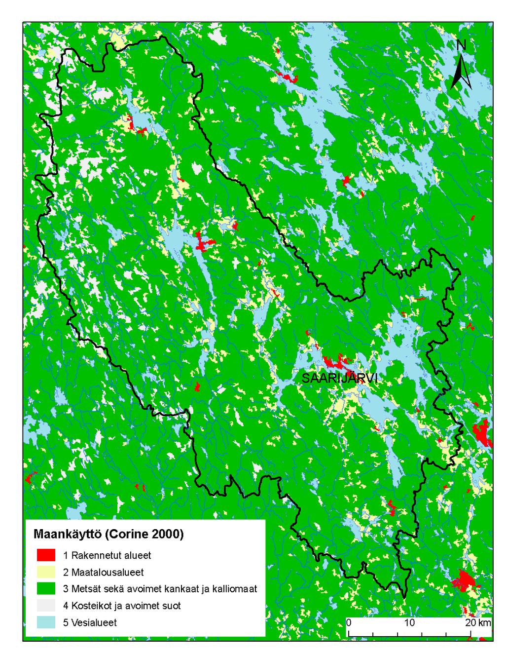 SYKE, EEA 2.2.6 Saarijärvi-leden Saarijärvi-leden ligger huvudsakligen inom sex kommuners område i landskapet Mellersta Finland.