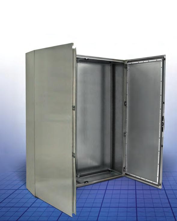 Golvskåp EKS Kompakt golvskåp, dubbeldörr, rostfri EKS med dubbeldörrar erbjuder samma innovativa design, styrka och korrosionsskydd som den mindre modellen EKSS.