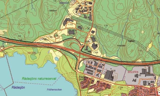 7.2 Mölnlyckemotet, trafikplats 72 I Mölnlyckemotet finns två stängselöppningar för anslutande vägar, en på var sida motorvägen.