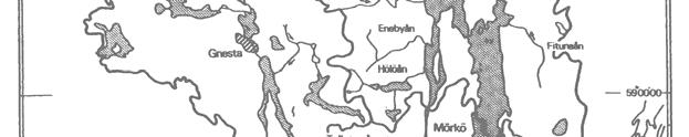 söder) ingår i område A. För södra delen av området har Trosaåns avrinningsområde (C på kartan) p.g.a. sin storlek behandlats separat, medan övriga områden innefattas i område B.