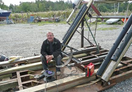 TORSBY varv Upptagningen av våra båtar är nu avslutad. I år är det 110 båtar totalt på varvet. Slipvagnen har fått två nya förbättringar.