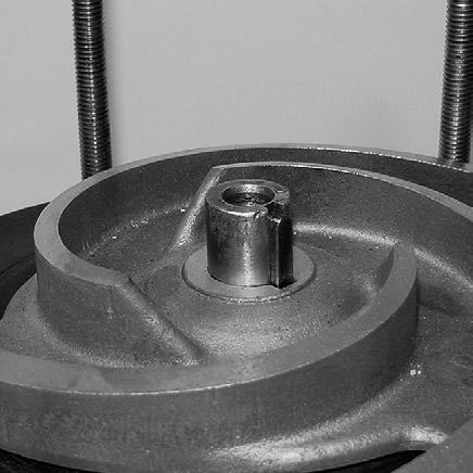botten när pumphjulets har dragits fast. 2. Sätt i kilen i kilspåret på axeln. WS001841A 3.