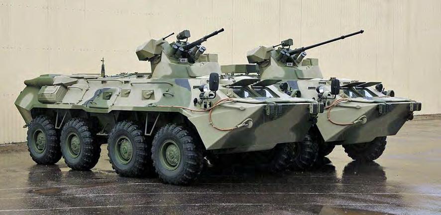 Bilaga ÅRSRAPPORT Sida 12 (125) 2011-02-09 2. Fordon 2.1. Pansarskyttebil BTR-82 Bild 11. BTR-82 (till vänster) och BTR-82A.