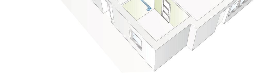 Exempel på ventilationslösningar är självdrag, mekanisk frånluft (fläkt på taket) eller FTX (ventilation med återvinning).