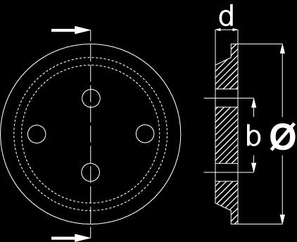 121 mm b = 65 mm d = 9 mm 0,20 kg 109:- ord.nr.