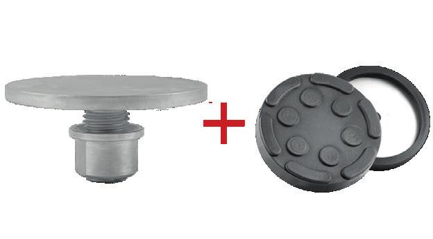 changeable rubber pad Ø = 135 mm a = 32 mm b = 40