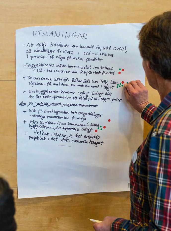 Ytterligare en utmaning som nämns är att inte tappa fokus efter 2021, att drivet och de arbetssätt som gestaltar sig inom BoStad2021 inte klingar av när projektet är klart.