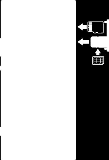 Sätta i ett nano-sim-kort och ett minneskort Klipp inte i ditt SIM-kort, då detta kan skada enheten. 1 Dra ut SIM-korthållaren. 2 Sätt i minneskortet i kortplatsen för minneskort.