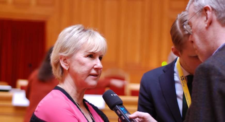 Utrikesminister Margot Wallström i intervju med Sveriges Radio Ekot i samband med riksdagsseminariet om CONCORD Sveriges rapport Hur feministisk är Sveriges utrikespolitik?