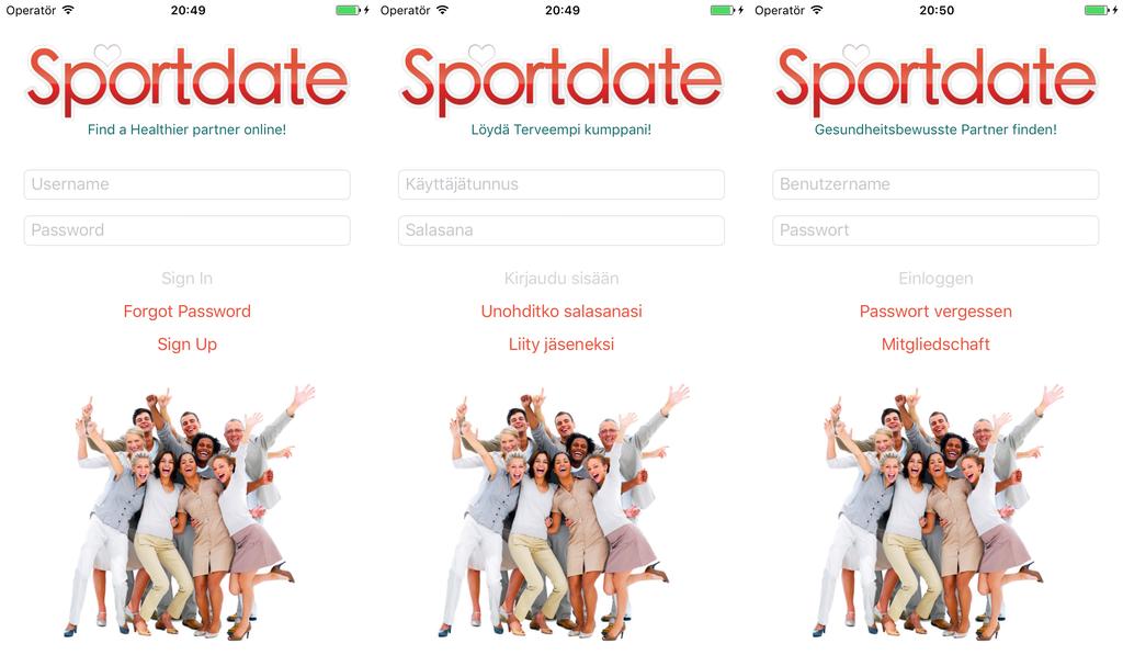 5.3 Språkval Den slutgiltiga versionen av applikationen innehåller stöd för att kunna användas på samtliga av de språk som webbplatsen stöder,