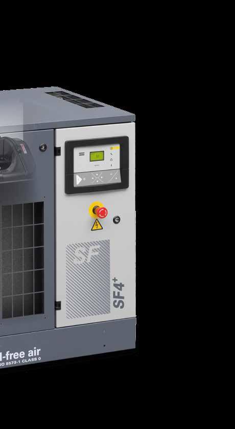 9 8 Elektronikon (SF + ) Övervakningsfunktionerna omfattar varningssignaler, schemalagt underhåll och onlinevisning av driftstillstånd.