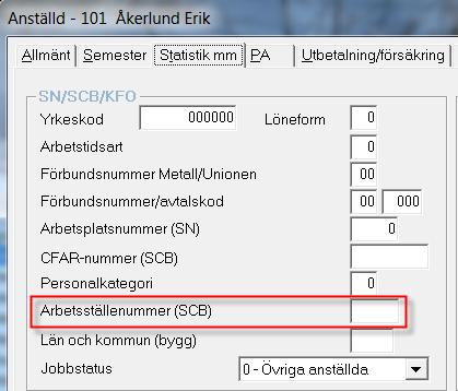 Arbetsställenummer En del företag blir utvalda att lämna uppgifter för ett särskilt arbetsställe och i dessa fall ska också arbetsställenummer anges