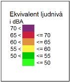 Fyra olika vinklar. På bilaga redovisas: Ljudutbredning av ekvivalent ljudnivå 1,5 m över mark på bilaga A01. 6.