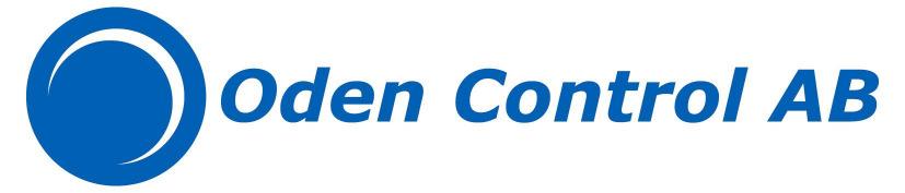 1 (5) Oden Control AB (publ) Delårskommuniké Tertial 1 2006 Intäkterna uppgick till 1 260 TSEK (1 412) Bruttomarginalen uppgick till 53 procent (7) Rörelseresultat före avskrivningar uppgick till -15