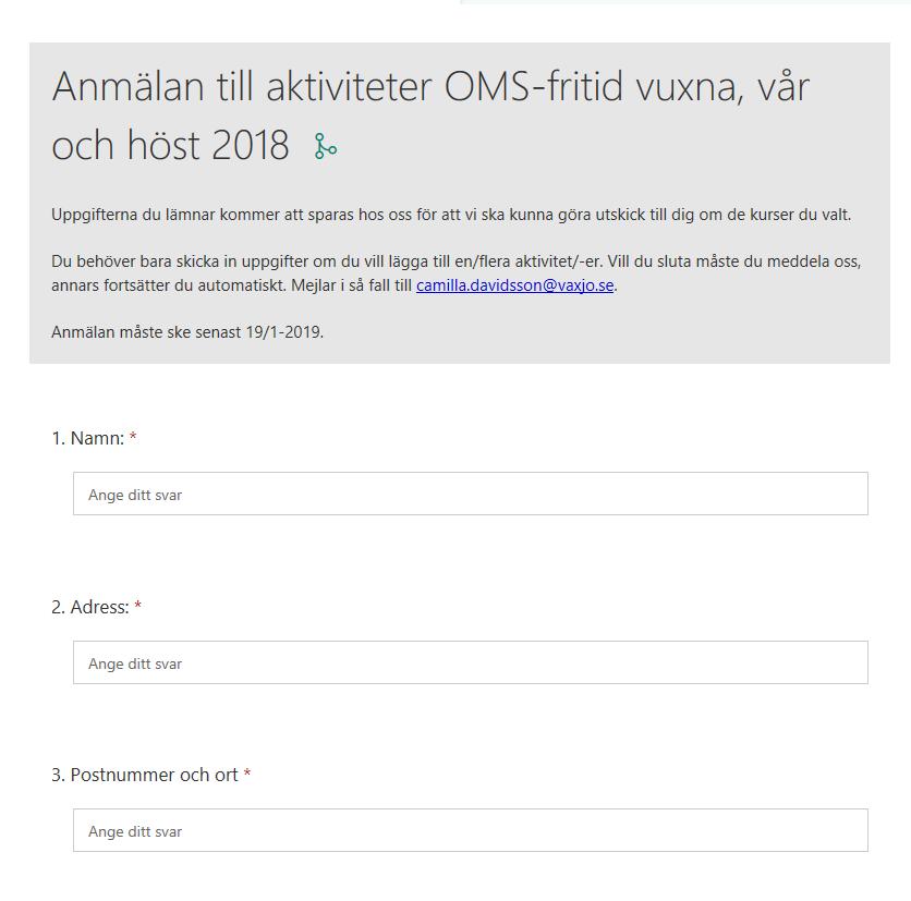 *Kicka på länken som vi lägger ut på hemsidan för anmälan av studiecirklar och enskilda aktiviteter.