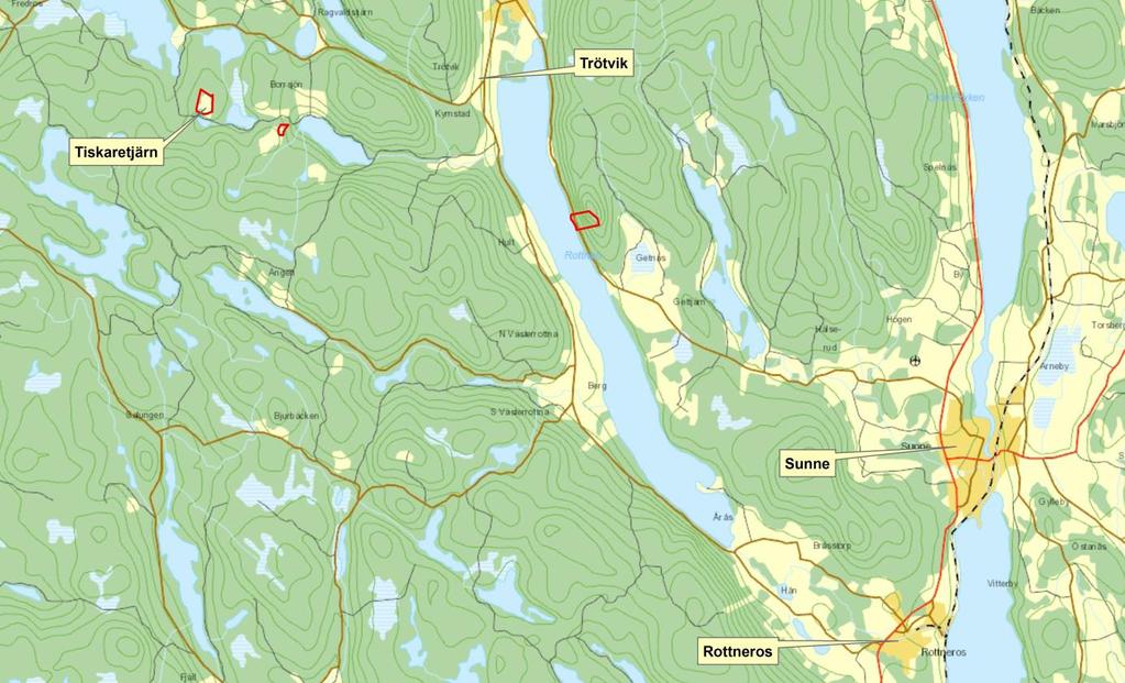 Närmast större ort är Gräsmark, ca 10 km öster om reservatet.