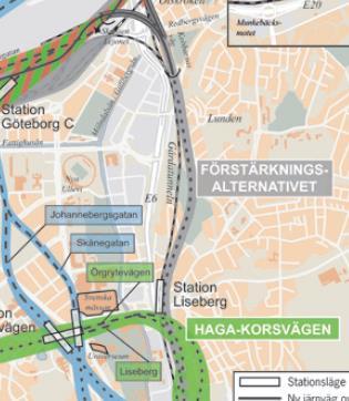 För Skansen skrevs att hela eller delar av bostadskvarteret närmast järnvägen (vid Gubbero) sannolikt måste rivas, men det sågs uppenbarligen inte som en avgörande nackdel.