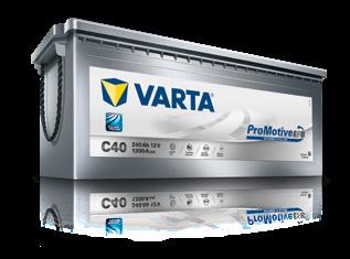 Batterier 5 VARTA Promotive EFB Benämning Kortnummer Artikelnummer Spänning Kapacitet Köldstartström Utvändiga mått (B x L x H) VARTA Promotive EFB B90 790690500105E652 12 V 190 AH 1050 A 223 x 513 x