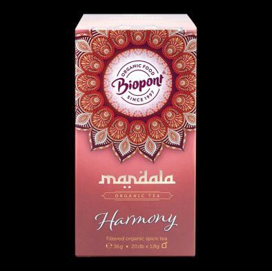 BP102050012 Ekologisk Mandala tea Harmony 36g Kanel*, äppelbitar*, ingefära, kardemumma*, kryddnejlika*,