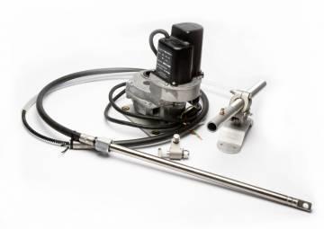Elektromekanisk kabelstyrning för motorbåtar För motorbåtar med kabelstyrning Elektromekanisk kabelstyrning