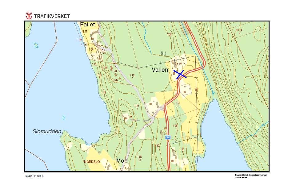 Alléer och vägträd med annan huvudman 686, Vallen, NORDSJÖ Vägträd ID på karta 44 Vägnummer S 686 Namn Vallen, NORDSJÖ Gammalt namn och ID - Östra sidan - Norra sidan 1