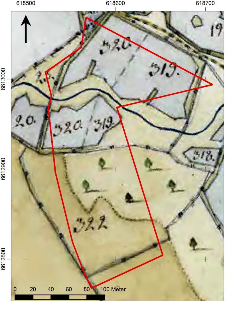 Natur- och fornlämningsmiljö Det 26 400 m 2 stora utredningsområdet ligger i östra Enköping där det i väster och norr gränsar till bostadsområden och i öster till industrifastigheter.