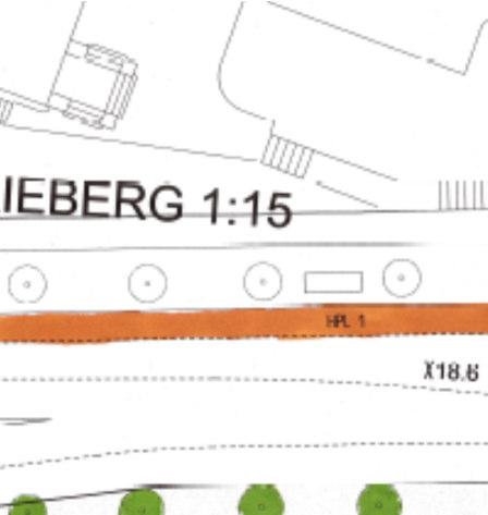 Oförändrade O gångbanebredder, uppdelad u passage över DrottningholmsD svägen.