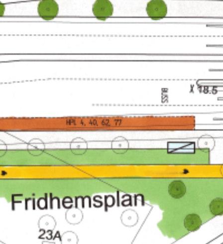 alternativ linje 1 kvar sitt hållplatsläge påå Fridhemsgatan vilkett ger