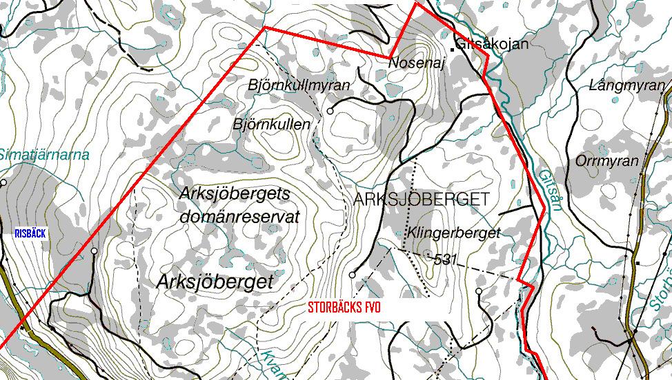 Karta Storbäcks FVO. Förord Storbäcks FVO bildades den 900403.