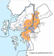 De detaljplaner som medger icke störande verksamheter av olika slag följer översiktsplanens inriktning genom att de lokaliserats på platser där översiktsplanen rekommenderar blandad bebyggelse.