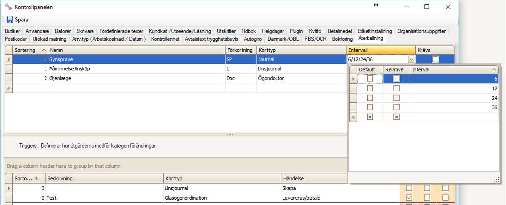 Återkallning Utökad funktionalitet för den mer avancerade återkallningsfunktionen, funktionen är utökad med