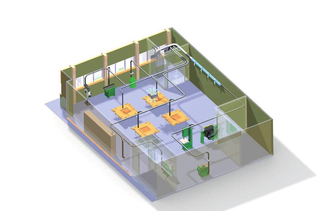 PROCESSVENTILATION FÖR BÄTTRE MILJÖ ÅSS förbättrar din arbetsmiljö ÅSS SPÅNSUGAR är anpassade för slöjdsalar, snickerier och service verkstäder.