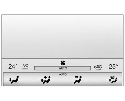 4. SYNC (synkroniserad temperatur) 5. A/C-mode (luftkonditionering) 6. Val klimatreglering (knapp för applikationsmeny) 7. Bak (Pekskärm klimatreglering bak) 8.
