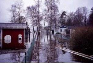 Översvämningar Rikligt med regn förorsakade översvämningar i många vattendrag i södra och västra Götaland under februari-mars.